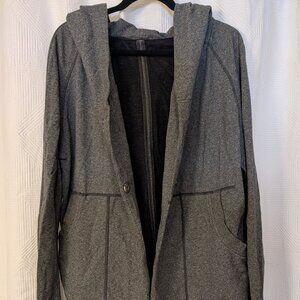 Lululemon Hooded Sweater Jacket Thumb Holes Heather Gray Women’s Large (Estimate